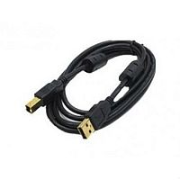 Кабель для подсоединения USB 2.0 /Am - Вm/, ПРОФЕССИОНАЛЬНЫЙ, 1.8 м, 2 фильтра, черный (87430)