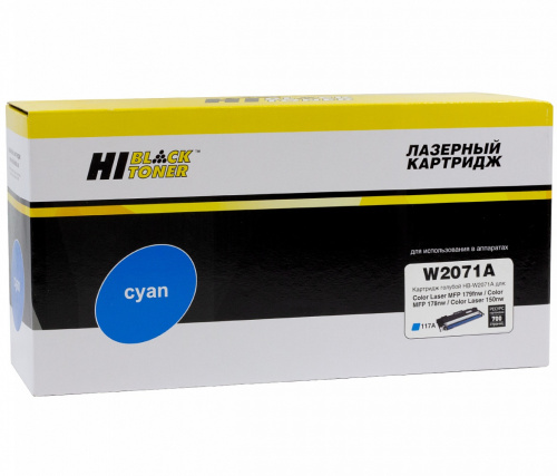 Картридж HP W2071A 117A C Hi-Black